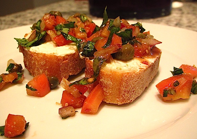 Bruschetta and Creamy Goat Cheese Spread