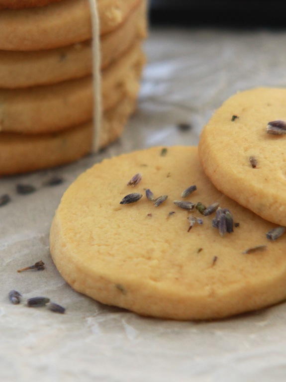 Honey Lavender and Rosemary Shortbread Cookies