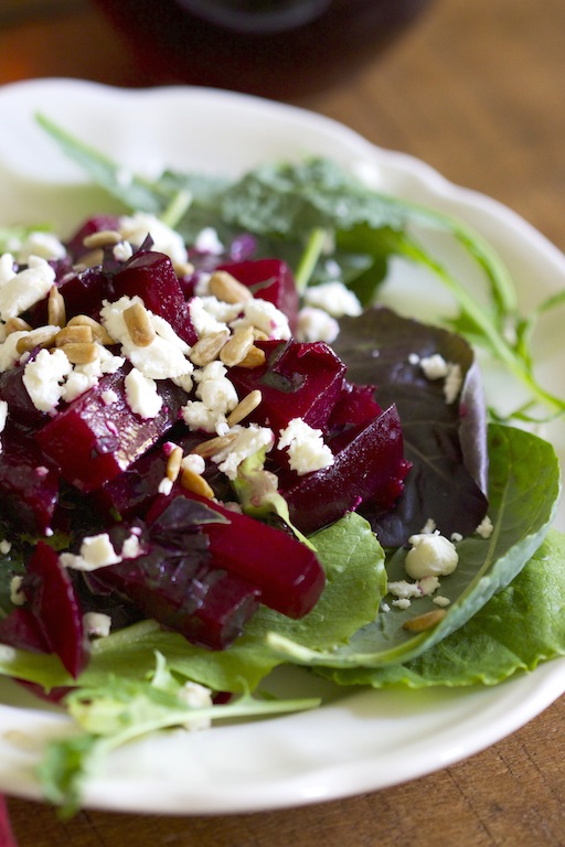Honey Dijon Beet Salad with Chevre Cheese