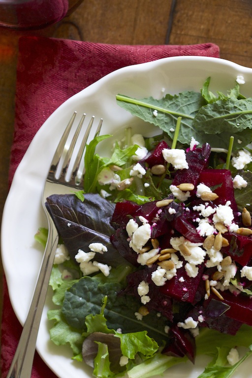 Honey Dijon Beet Salad with Chevre Cheese